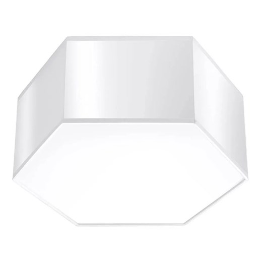 Biały plafon geometryczny 13,5 cm - S748-Kalma ze sklepu Edinos.pl w kategorii Lampy sufitowe - zdjęcie 172214467