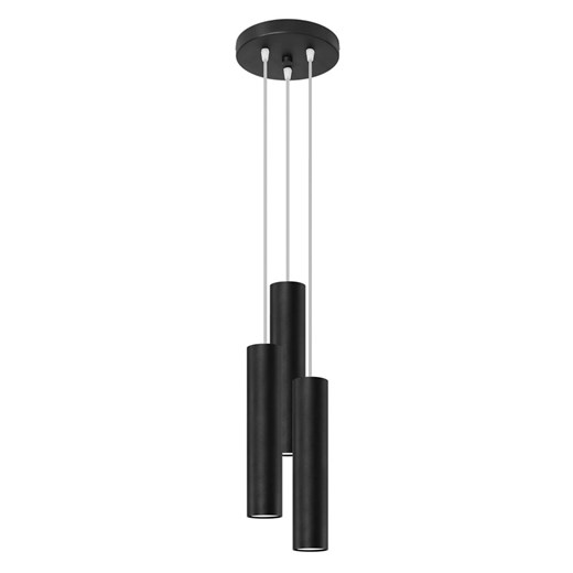 Czarna lampa wisząca tuba nad wyspę - 8X S755 E2-B32 ze sklepu Edinos.pl w kategorii Lampy wiszące - zdjęcie 172214619