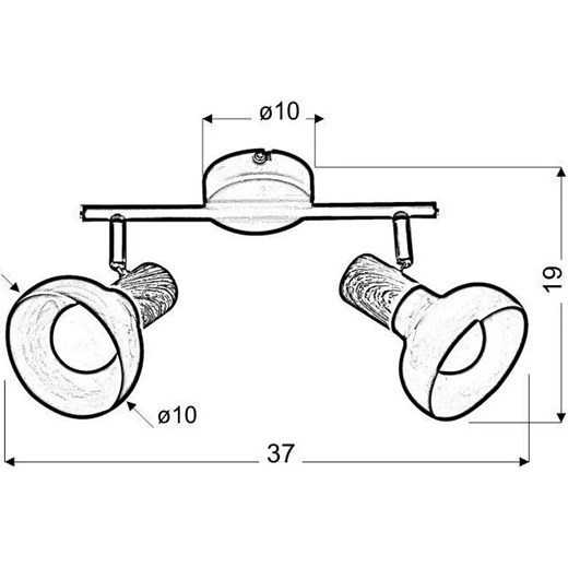 Biała lampa sufitowa loftowa - K096-Mirabel Lumes One Size Edinos.pl
