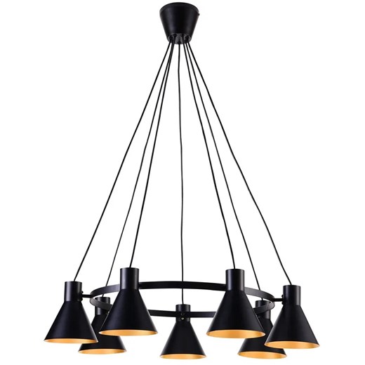 Czarna metalowa lampa wisząca do jadalni - K104-Rago Lumes One Size Edinos.pl
