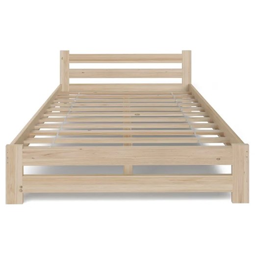 Małżeńskie drewniane łóżko z materacem 160x200 - Zinos Elior One Size Edinos.pl