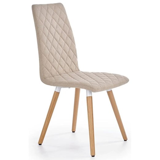 Pikowane krzesło stylowe Corden - beżowe Elior One Size okazja Edinos.pl