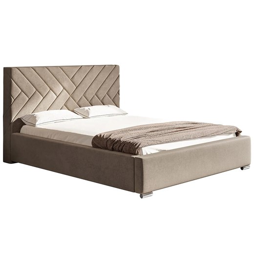 Beżowe łóżko tapicerowane 140x200 - Dorino 3X Elior One Size Edinos.pl