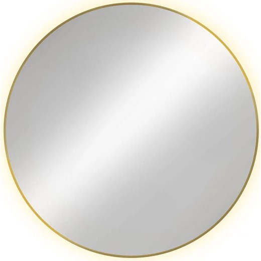 Złote okrągłe lustro podświetlane wiszące - Krega 6 rozmiarów Elior One Size Edinos.pl
