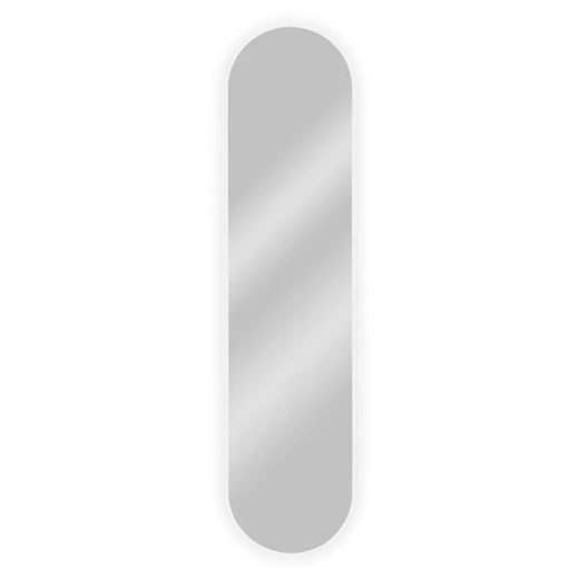 Białe owalne lustro z podświetleniem 155x40 cm W8-B70 ze sklepu Edinos.pl w kategorii Lustra - zdjęcie 172217186