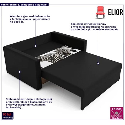 Amerykanka młodzieżowa czarny + zebra - Dayton 5X Elior One Size Edinos.pl