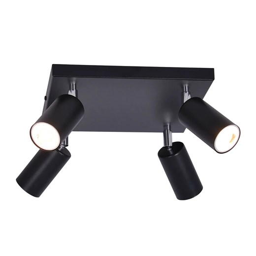 Czarna lampa plafon z spotami - S892-Alekiv ze sklepu Edinos.pl w kategorii Lampy sufitowe - zdjęcie 172217438