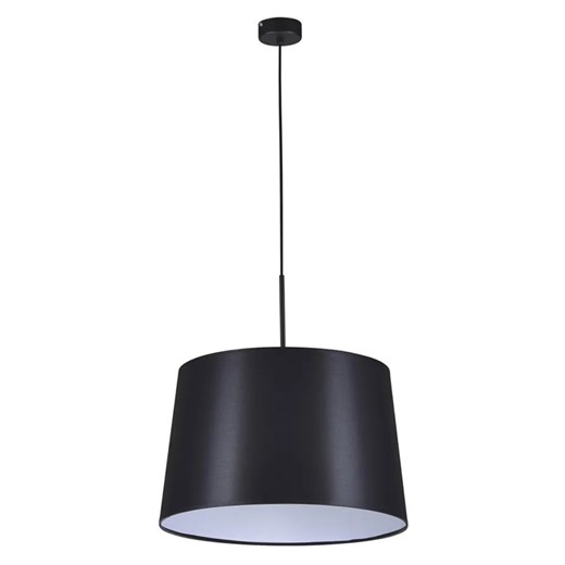Czarna lampa wisząca z klasycznym abażurem W9-Z53 ze sklepu Edinos.pl w kategorii Lampy wiszące - zdjęcie 172217748