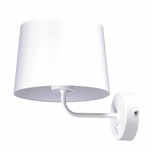 Biały klasyczny kinkiet z abażurem - S914 D5-H68 ze sklepu Edinos.pl w kategorii Lampy ścienne - zdjęcie 172217758