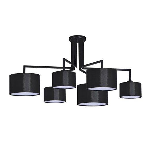 Czarna elegancka lampa sufitowa abażurowa D8-G42 ze sklepu Edinos.pl w kategorii Lampy sufitowe - zdjęcie 172217885