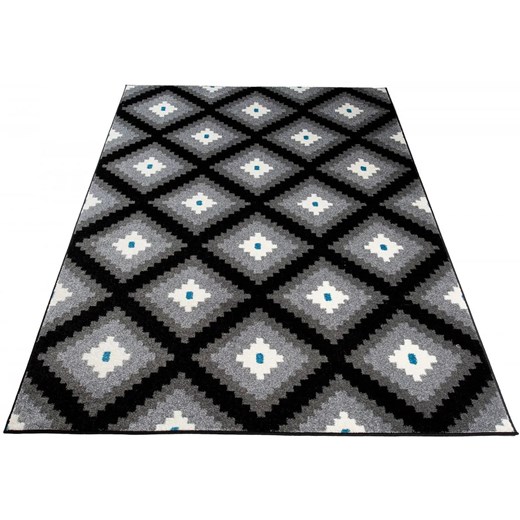 Czarno szary dywan w marokański wzór - Mistic 9X Profeos One Size Edinos.pl