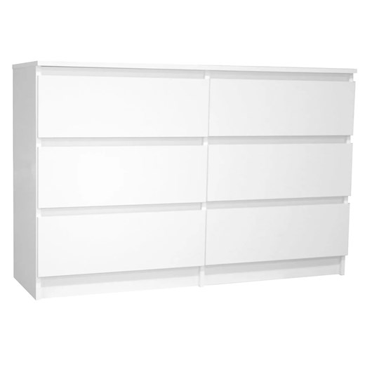 Biała komoda na bieliznę 120 cm - Daxa 5X Elior One Size Edinos.pl