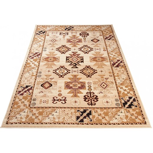 Kremowy prostokątny dywan w stylu retro - Lano 3X Profeos One Size Edinos.pl