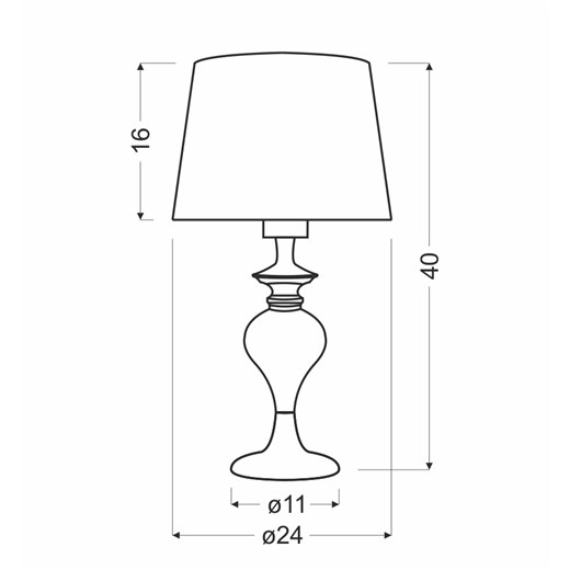 Klasyczna lampa stołowa ze srebrnym abażurem - T030 - Tokis Lumes One Size promocja Edinos.pl