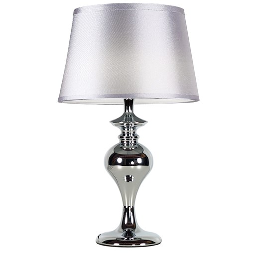 Klasyczna lampa stołowa ze srebrnym abażurem - T030 - Tokis ze sklepu Edinos.pl w kategorii Lampy stołowe - zdjęcie 172219847