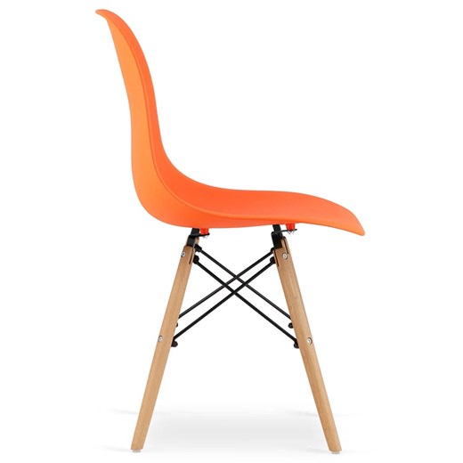 Pomarańczowe krzesło w skandynawskim stylu - Naxin 4X Elior One Size Edinos.pl