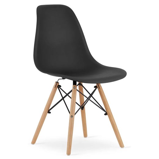 Czarne krzesło w stylu nowoczesnym - Naxin 4X Elior One Size Edinos.pl