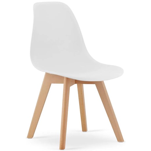 Białe krzesło w skandynawskim stylu - Lajos 4X Elior One Size okazja Edinos.pl