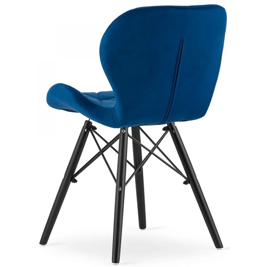Granatowe krzesło kuchenne tapicerowane - Zeno 6X Elior One Size Edinos.pl