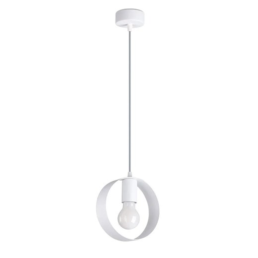 Biała industrialna lampa wisząca nad wyspę - A174 K5-Z24 ze sklepu Edinos.pl w kategorii Lampy wiszące - zdjęcie 172221107