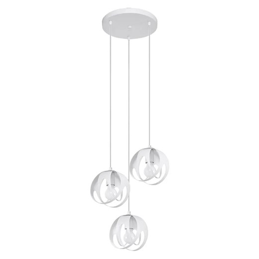 Biała lampa wisząca loftowa z 3 zwisami - 3X A191 G3-A86 ze sklepu Edinos.pl w kategorii Lampy wiszące - zdjęcie 172221129
