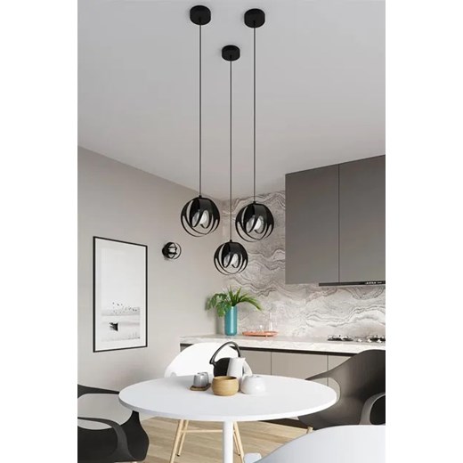 Czarna lampa wisząca kula w stylu loft - A189-Hoxa Lumes One Size Edinos.pl