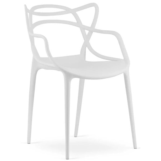 Białe nowoczesne krzesło do stołu - Manuel 3X ze sklepu Edinos.pl w kategorii Krzesła - zdjęcie 172221168