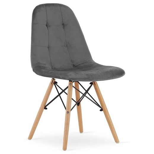 Szare skandynawskie krzesło tapicerowane - Zipro 3X ze sklepu Edinos.pl w kategorii Krzesła - zdjęcie 172221188