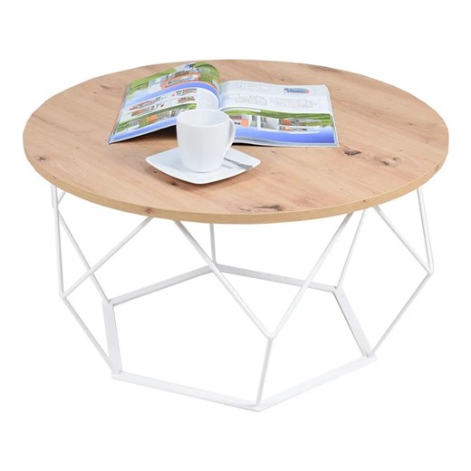 Skandynawski stolik kawowy dąb artisan - Borix 5X Elior One Size Edinos.pl