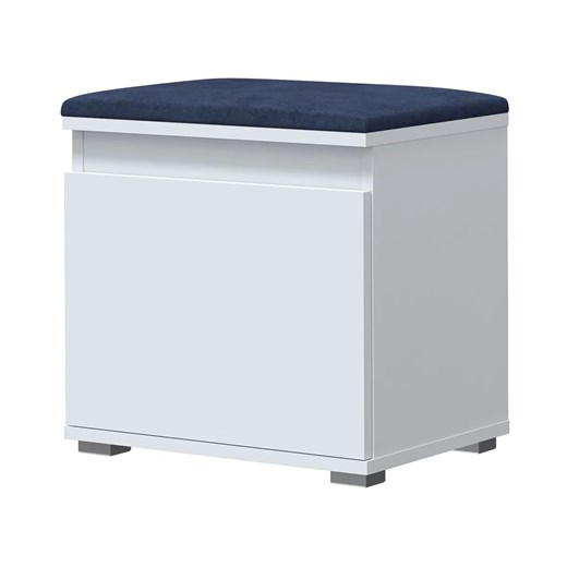 Minimalistyczna szafka na buty biały + granat - Venix 5X ze sklepu Edinos.pl w kategorii Zestawy mebli do przedpokoju - zdjęcie 172222156