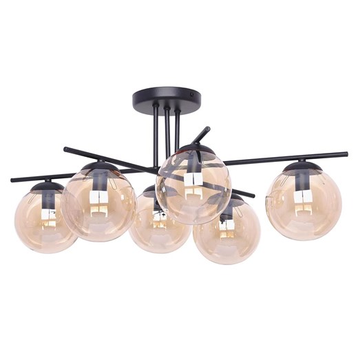 Bursztynowa nowoczesna duża lampa sufitowa - A218 E2-E01 ze sklepu Edinos.pl w kategorii Lampy sufitowe - zdjęcie 172222237