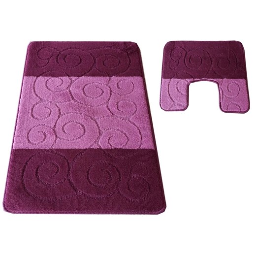 Komplet fioletowych dywaników łazienkowych - Lapo ze sklepu Edinos.pl w kategorii Dywaniki łazienkowe - zdjęcie 172222299