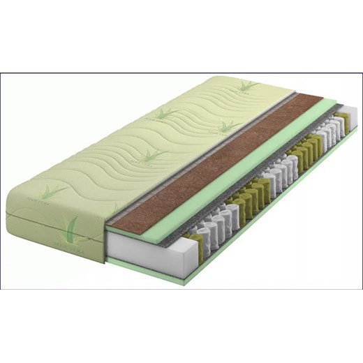 Materac kieszeniowo-kokosowy aloe vera 120x200 M8-A09 ze sklepu Edinos.pl w kategorii Łóżka i materace - zdjęcie 172222429