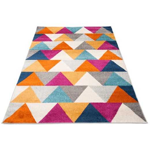 Kolorowy dywan w trójkąty w stylu retro - Caso 6X ze sklepu Edinos.pl w kategorii Dywany - zdjęcie 172222469