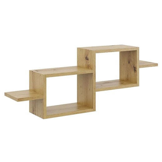 Minimalistyczna półka ścienna w kolorze dąb artisan - Vilia ze sklepu Edinos.pl w kategorii Półki - zdjęcie 172222588