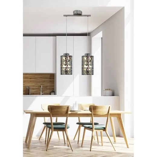 Podwójna chromowana lampa wisząca nad wyspę - V062-Nubia Lumes One Size Edinos.pl