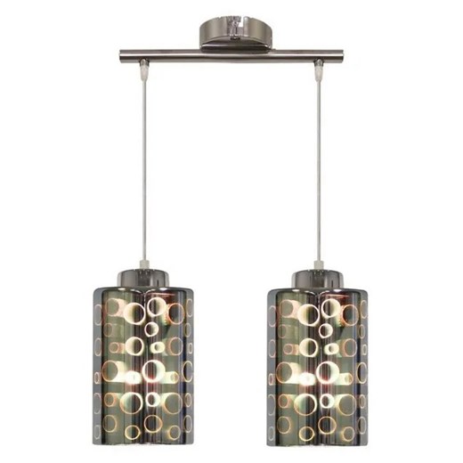 Podwójna chromowana lampa wisząca nad wyspę - V062-Nubia Lumes One Size Edinos.pl