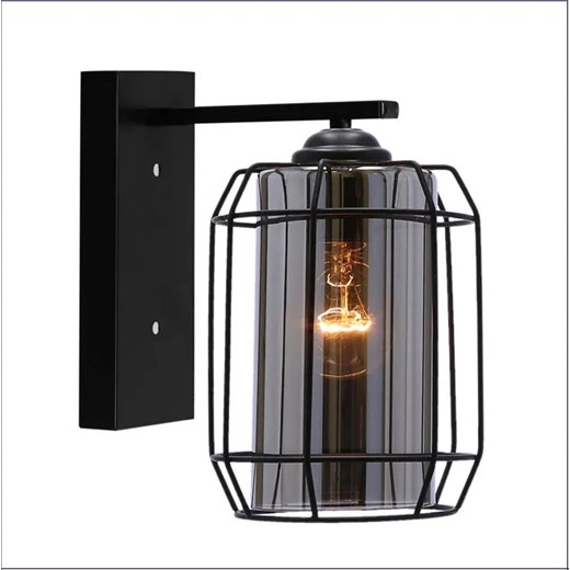 Czarny kinkiet szklany - Z046-Nevo Lumes One Size Edinos.pl