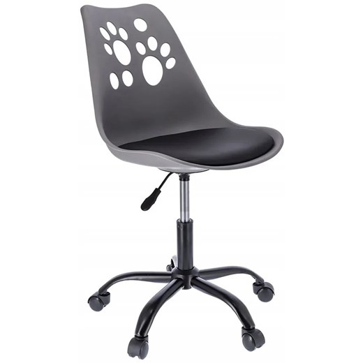 Szaro-czarne krzesło obrotowe do komputera - Fiti 4X ze sklepu Edinos.pl w kategorii Krzesła - zdjęcie 172223488