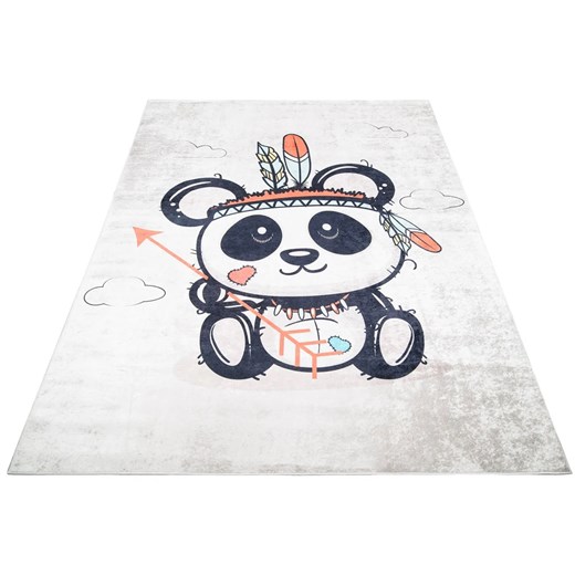 Jasnoszary dywan dziecięcy miś indianin - Limi 3X ze sklepu Edinos.pl w kategorii Tekstylia dziecięce - zdjęcie 172223878