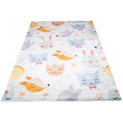 Prostokątny dywan ze zwierzątkami dla dzieci - Puso 4X ze sklepu Edinos.pl w kategorii Tekstylia dziecięce - zdjęcie 172223907