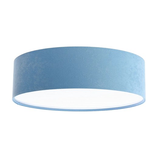 Niebieski welurowy plafon abażurowy - A361-Amfo ze sklepu Edinos.pl w kategorii Lampy sufitowe - zdjęcie 172223959