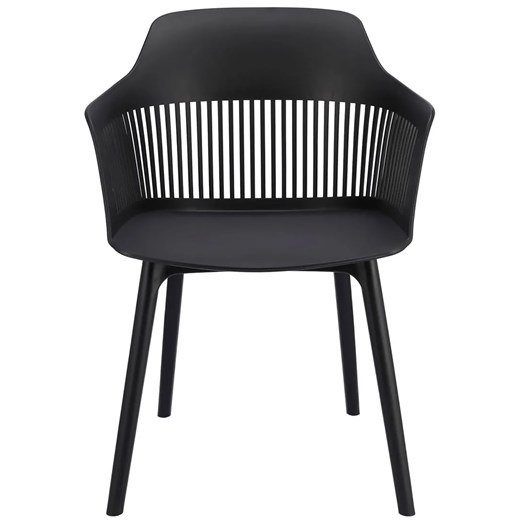 Czarne krzesło nowoczesne na taras - Sazo 4X Elior One Size wyprzedaż Edinos.pl