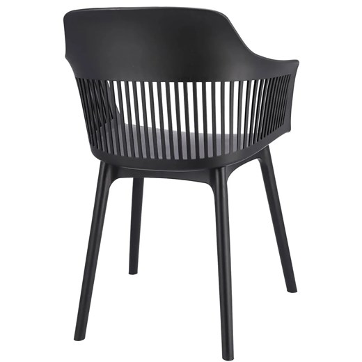 Czarne krzesło nowoczesne na taras - Sazo 4X Elior One Size okazja Edinos.pl