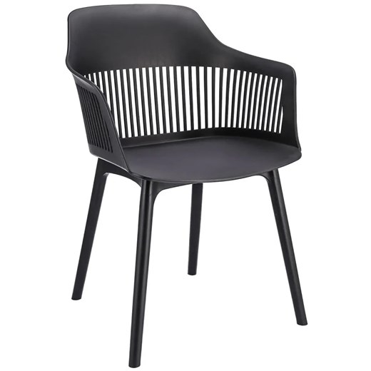 Czarne krzesło nowoczesne na taras - Sazo 4X Elior One Size promocyjna cena Edinos.pl