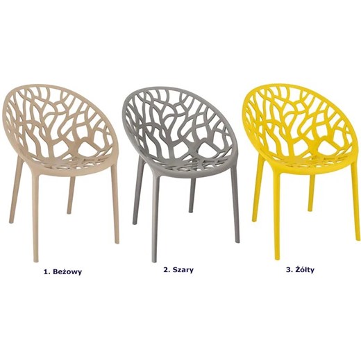 Szare ażurowe krzesło w stylu nowoczesnym - Moso Elior One Size Edinos.pl promocja