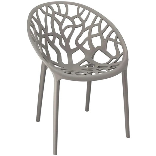 Szare ażurowe krzesło w stylu nowoczesnym - Moso Elior One Size wyprzedaż Edinos.pl