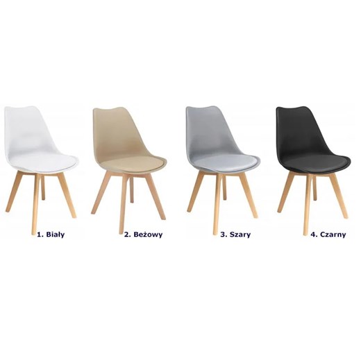 Czarne krzesło na drewnianych nóżkach - Aklo Elior One Size Edinos.pl promocja