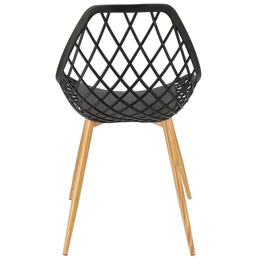 Czarne krzesło ażurowe do minimalistycznej kuchni - Kifo 3X Elior One Size wyprzedaż Edinos.pl