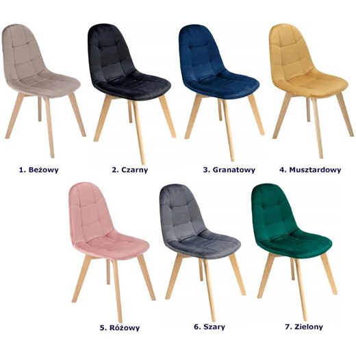 Szare krzesło drewniane tapicerowane - Oder Elior One Size wyprzedaż Edinos.pl